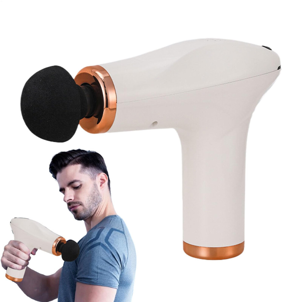 Mini Massage Portable Muscle Percussion Massager for Deep Tissue Relief | Compact Design for Athletes | White