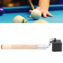 2-in-1 Billard Queue Kreidehalter & Tip-Auswahl, Holz, Metall, 48g