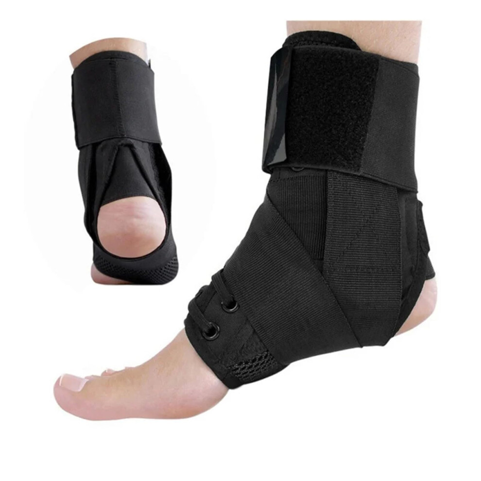 Ankle Support Brace with Stabilizer, Adjustable Sport Bandage, Foot Orthosis Protector, Large Size, Durable Material