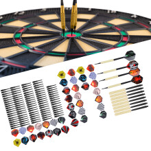 14G Sicherheits-Dart-Set mit 12 Dart-Shafts, 42 Flights, 100 Spitzen und Trainings-Tool