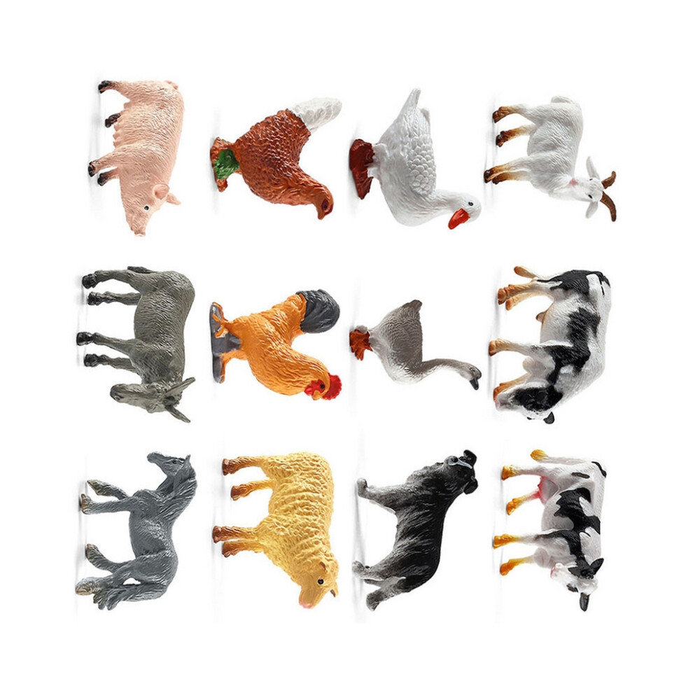12 Pieces Farm Animal Models Waterproof Early Education Tools Chicken-image-OPC-PK96M6J-NEW