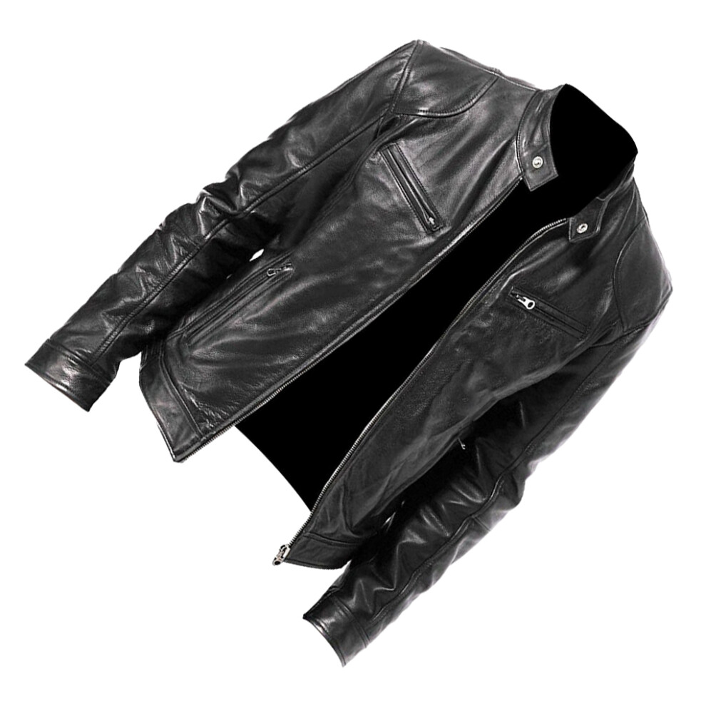 (black, 3XL) Cotton-made Motorcycle Jacket For Men Stay Comfortable While Riding-image-OPC-PK96MJC-NEW