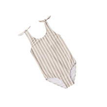 (Pink Brown, 90CM) Children Swimsuit Pool Party Girls Swimwear Breathable Swimming Suit