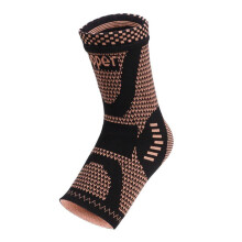 Ankle Compression Sleeve - Elastic Copper Ankle Brace for Foot Relief in Baseball and Football - Day and Night Use