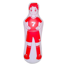 Portable Tumbler Soccer Ball, Inflatable Red Soccer Ball for Kids, Lightweight, Durable, 10-Inch Size