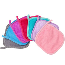 Soft Flannel Washcloths Pack of 7, Gentle Cotton Face and Body Mitts for Kids and Adults, Soft Wash Towels for Sensitive Skin