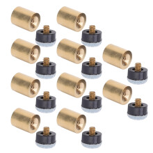 Langlebiges 10er-Set mit 11MM Schraub-Cuespitzen aus PU-Leder