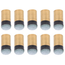10 Stück Billard-Schäfte Tipps 10MM - Schraubbare Kupfer PU-Leder Ersatz