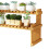 Table Top Bamboo Plant Stand Desktop Flower Shelf 7
