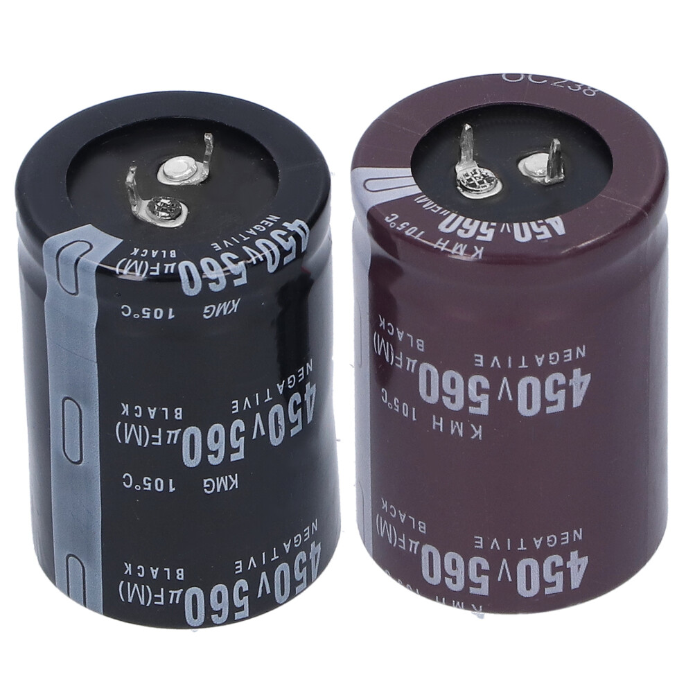 2pcs Aluminum Electrolytic Capacitor 450V 560μF