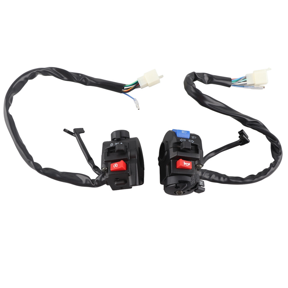 1 Pair Universal 7/8Inch Motorcycle Handlebar Horn Light/Black 8320539647555