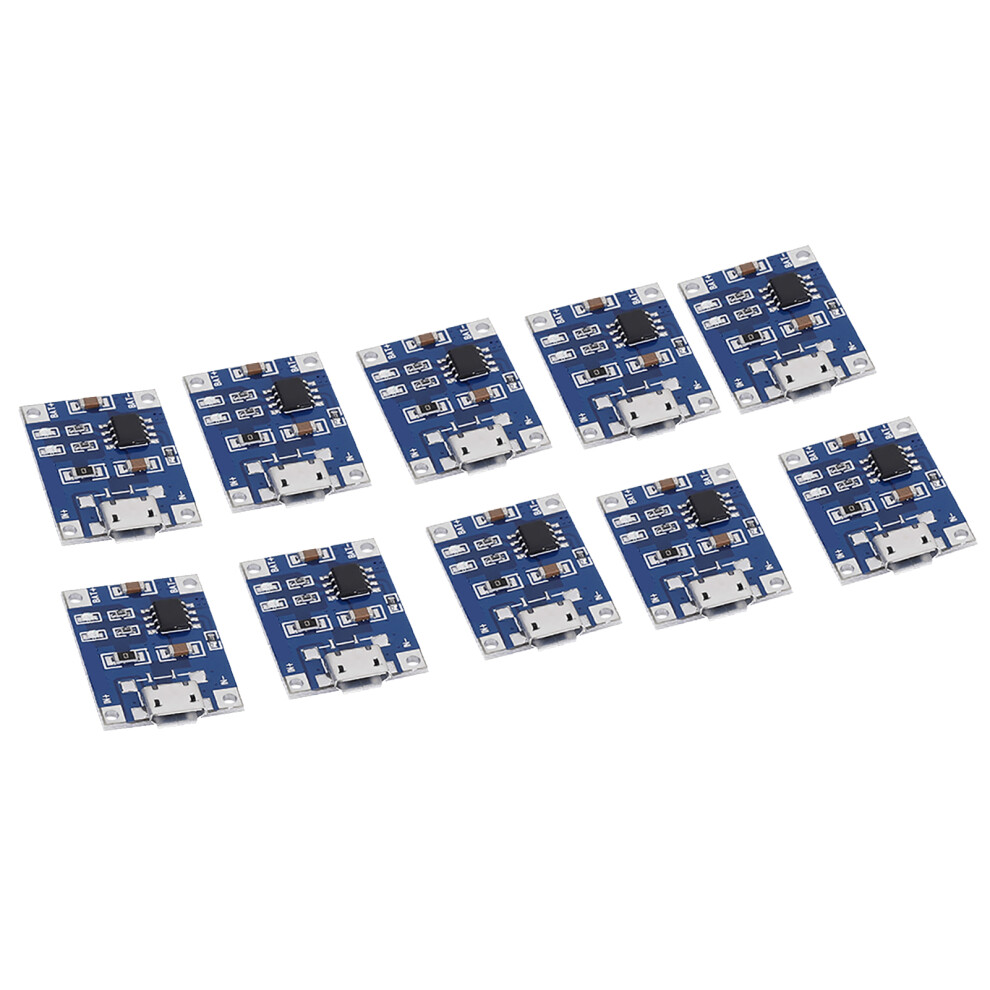 10pcs Micro USB 1A Lithium Battery Charger