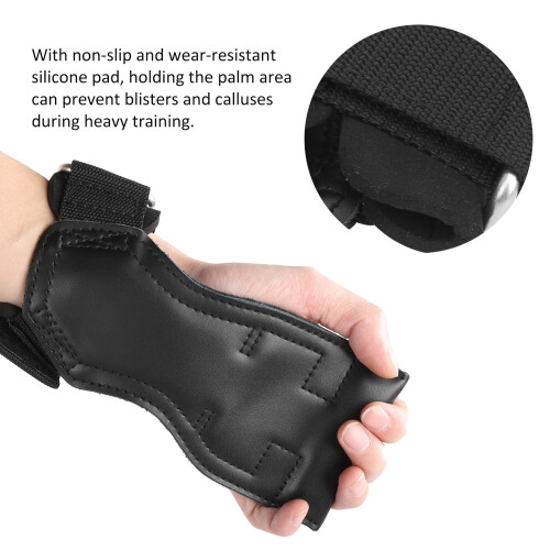 Premium Kunstleder-Liftinghandschuhe, Schwarz, 182 g 2