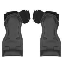 Premium Kunstleder-Liftinghandschuhe, Schwarz, 182 g