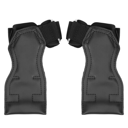 Premium Kunstleder-Liftinghandschuhe, Schwarz, 182 g