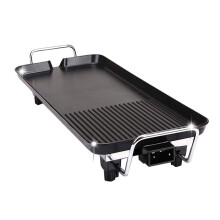Electric Smokeless Table Top Grill with Adjustable Temperature, Non-Stick Cooking Surface for Indoor BBQ, Camping, and Parties