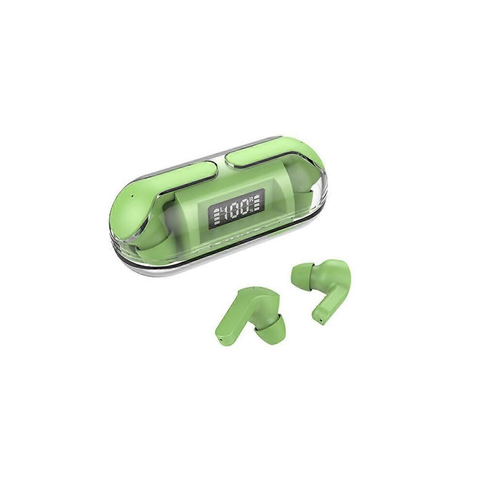(Green) Led Bluetooth Earbuds Tws 5.3 Wireless Headphones Earphone Waterproof