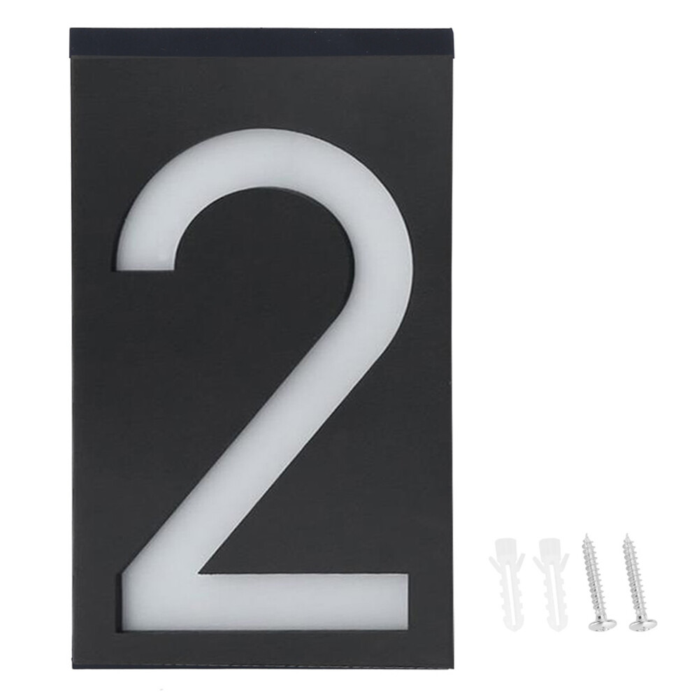 Outdoor Solar Power LED Number Sign Light House