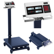 Plateforme de pesage à roulettes SBS-PF-600/100 avec écran LCD, capacité jusqu'à 600 kg
