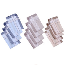 12 Pcs 40cm Cotton Men Handkerchiefs Elderly