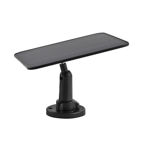 (Black) Solar Panel Charger For Ring Camera Stable Output Voltage Higher 1