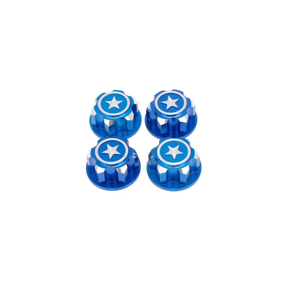 (Blue) 4PCS/Packs Wheel Nuts Hubcap Wheel Cover Toy Accessory Caps Nuts Good-image-OPC-PK979ZT-NEW