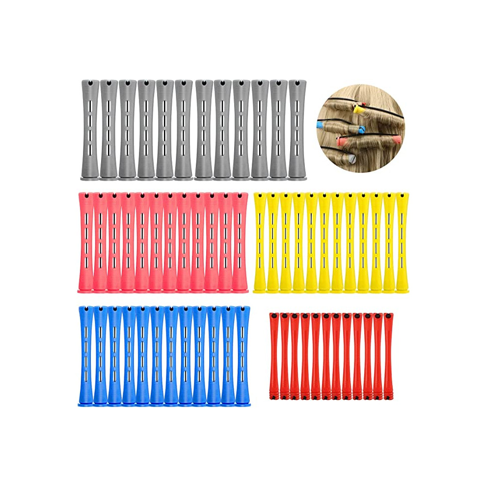 60pcs Hair Perm Rods Set Hairs Curlers Shaping Tools Hairdressing