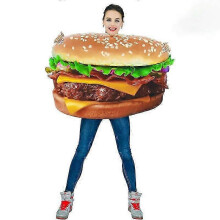Disfraz de hamburguesa para adultos, ideal para fiestas de Halloween y cosplay (2025).