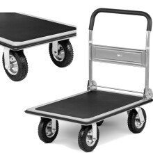 Handmatig opklapbare platformwagen voor magazijnen, 1 zijde, tot 300 kg, 80 x 60 cm