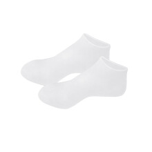 (White, M) Silicone Gel Socks for Toe Protection Ultra-Soft and Flexible