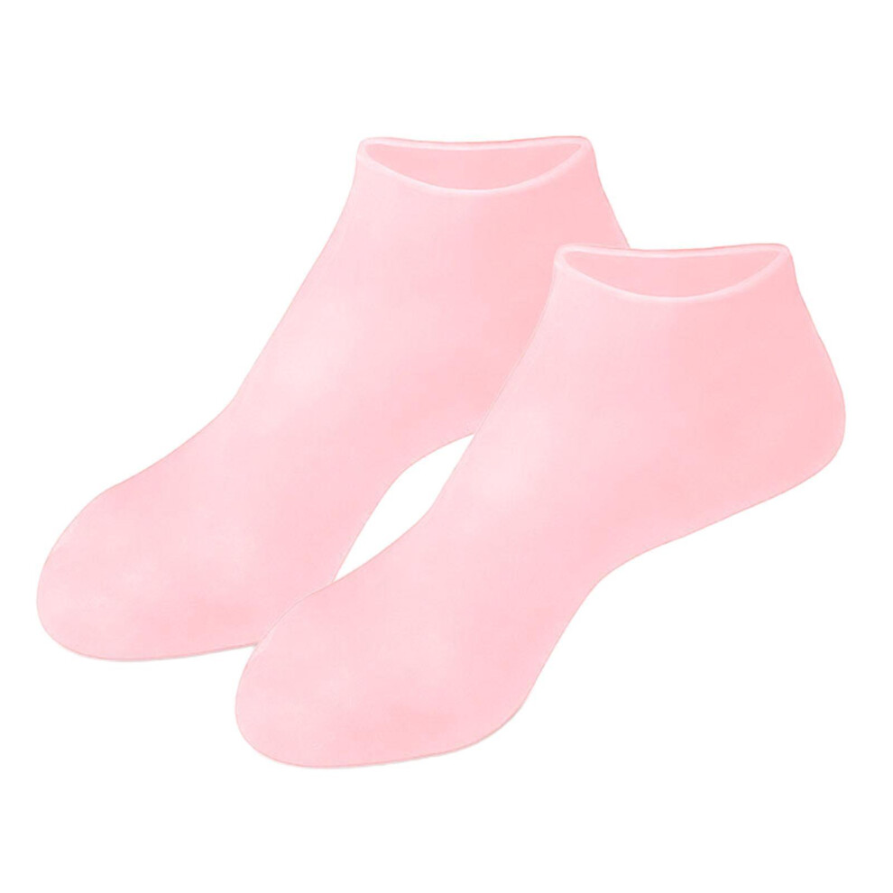 (Pink, M) Silicone Gel Socks for Toe Protection Ultra-Soft and Flexible-image-OPC-PK97KGG-NEW