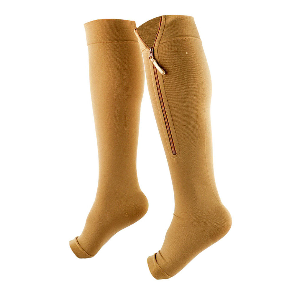 (Naked color, 5XL) Functional And Modern Graduated Compression Socks For Men And Women