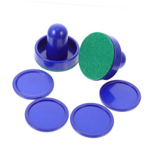 2-Pack Portable Air Hockey Pucks with Handles, Durable Accessories for Exciting Game Room Play