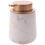 Imitate Marble Ceramic Dispenser,portable Refillable Liquid Shampoo&lotion Jar,400ml,white 1
