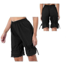 Vintage Lace Ruffle Bow Bloomers Shorts for Women, Historical Cosplay & Halloween Costume