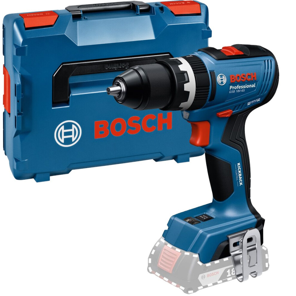 Bosch 18v GSB 18V-65 Brushless Combi Hammer Drill GSB18V65N - Bare Tool + LBOXX