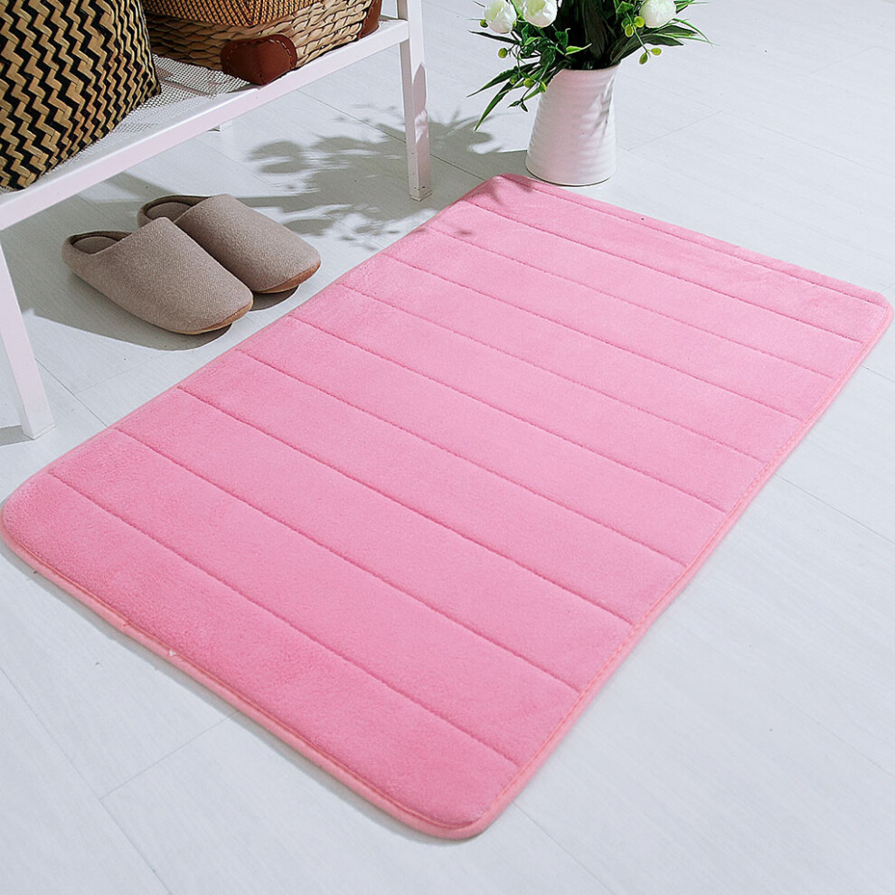 (Pink) Absorbent Soft Memory Foam Mat Bath Bathroom Bedroom Floor Shower Rug Decor-image-OPC-PK97VVV-NEW