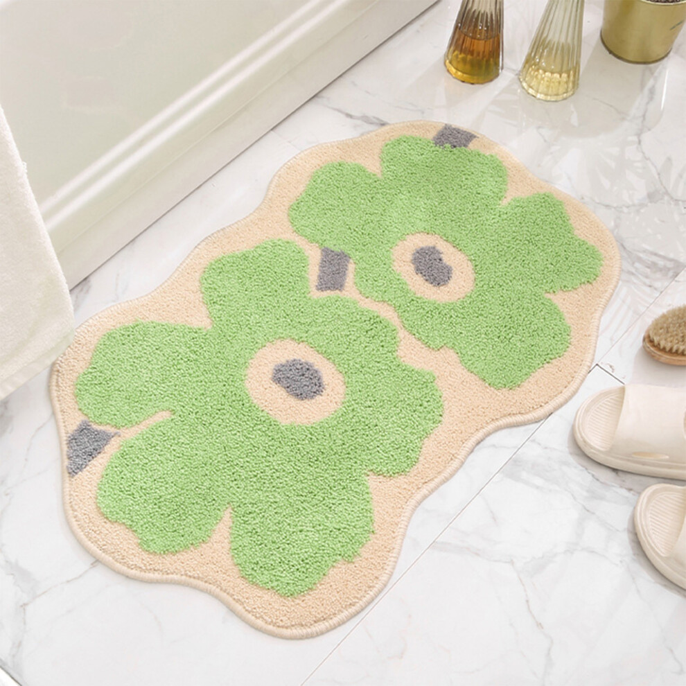 (Green) Carpet Bathroom Non Slip Mat Absorbent Floor Mat Entrance Mat Non Slip Foot Mat Bedroom Carpet-image-OPC-PK97VWZ-NEW