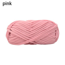 (Pink) Home DIY crochet thread of Wool Hand Woven Basket Thick Knitted Blanket