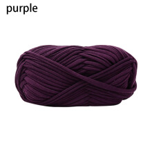 (Purple) Home DIY crochet thread of Wool Hand Woven Basket Thick Knitted Blanket