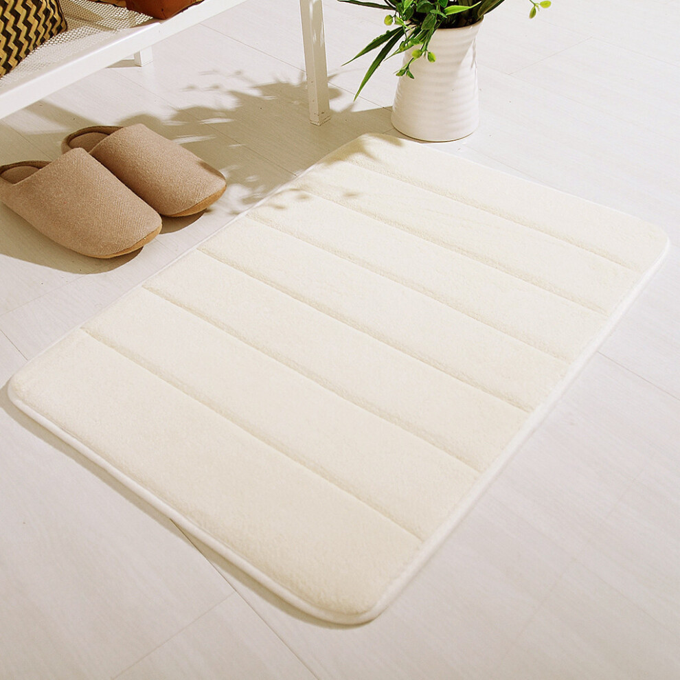 (White) Absorbent Soft Memory Foam Mat Bath Bathroom Bedroom Floor Shower Rug Decor-image-OPC-PK97XW2-NEW