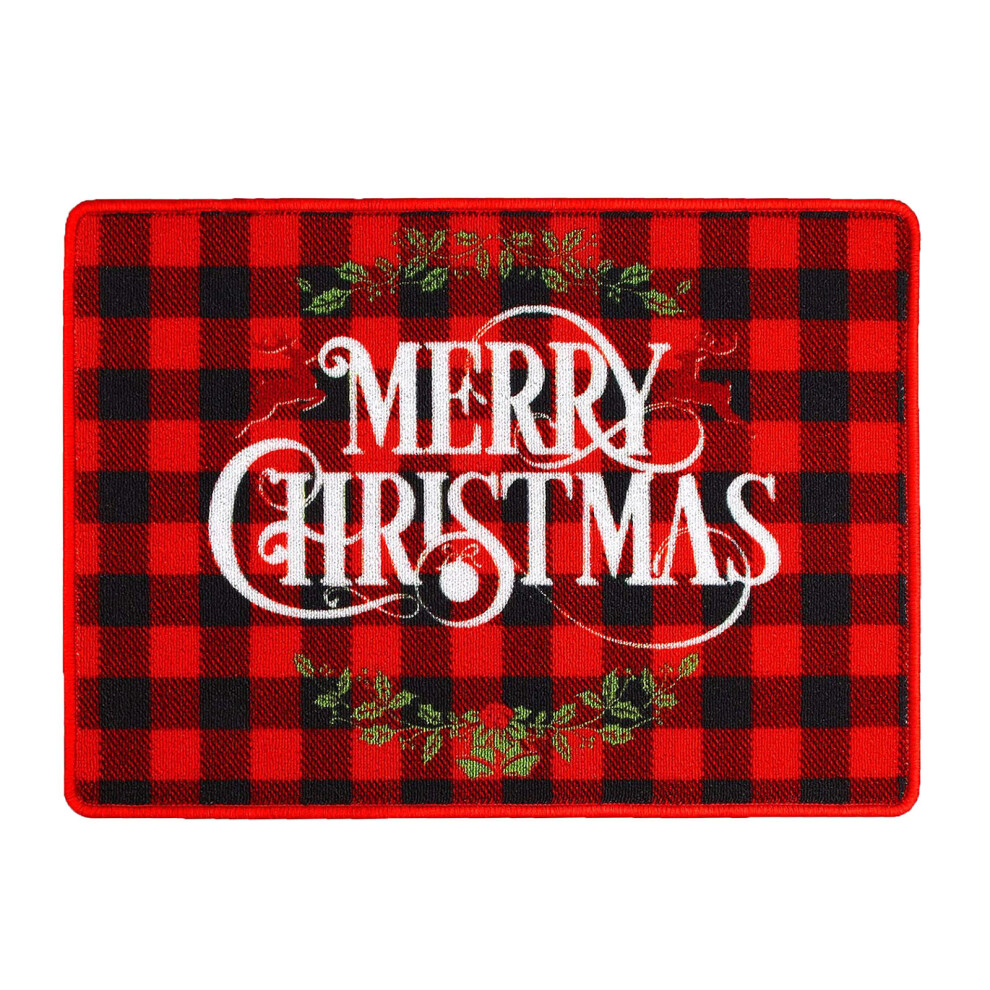 (A) Christmas Washable Rug Non-Slip Living Room Underlay Carpet Indoor 4651941587660