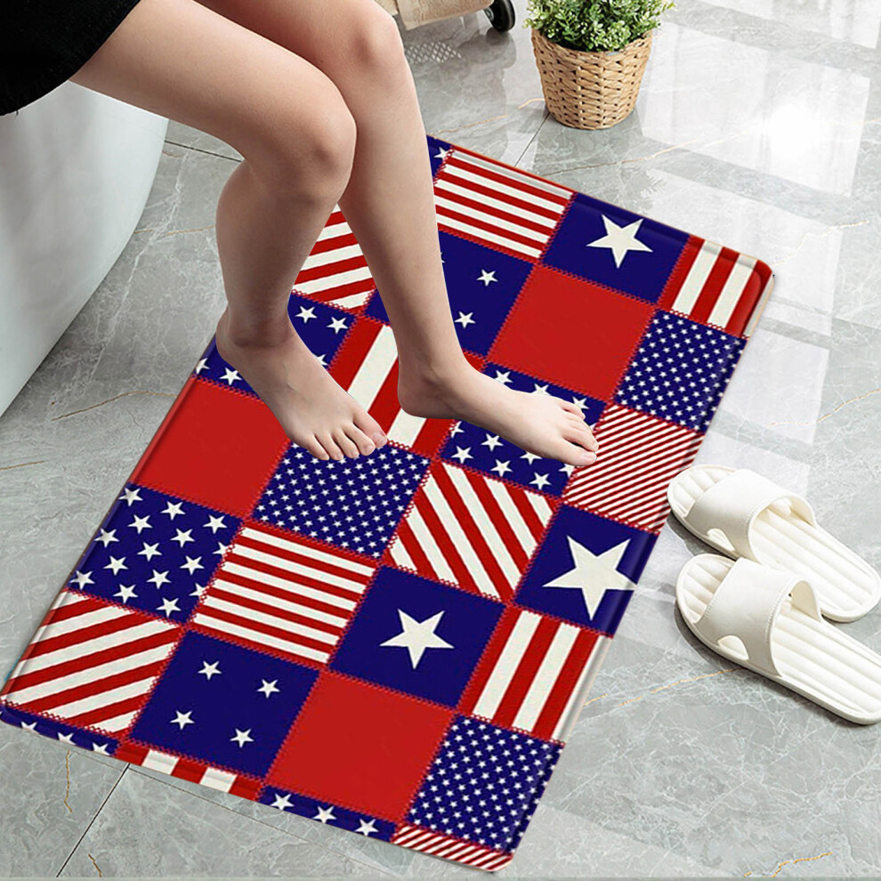 (A) Independence Day Household Entry Mats Bathroom Bathroom Non-Slip Mats Bedroom Living Room Carpet Floor Mats 4651941554440