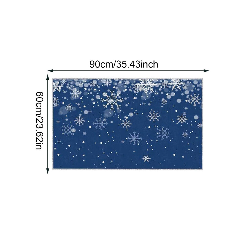 (Multi-color) Snowflake Kitchen Rugs And Mats Blue Christmas Mat Non-Slip Snowflake Winter Rugs For Christmas Kitchen Decorations-image-OPC-PK97YSB-NEW