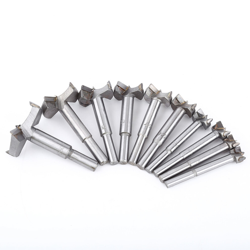 10pcs 14-50mm Forstner Drill Bit Set Flat Wood