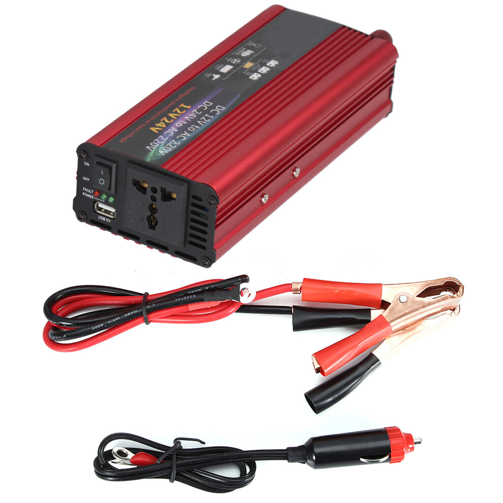 Universal 12V 24V Car Solar Power 2000W Inverter 8320539652986