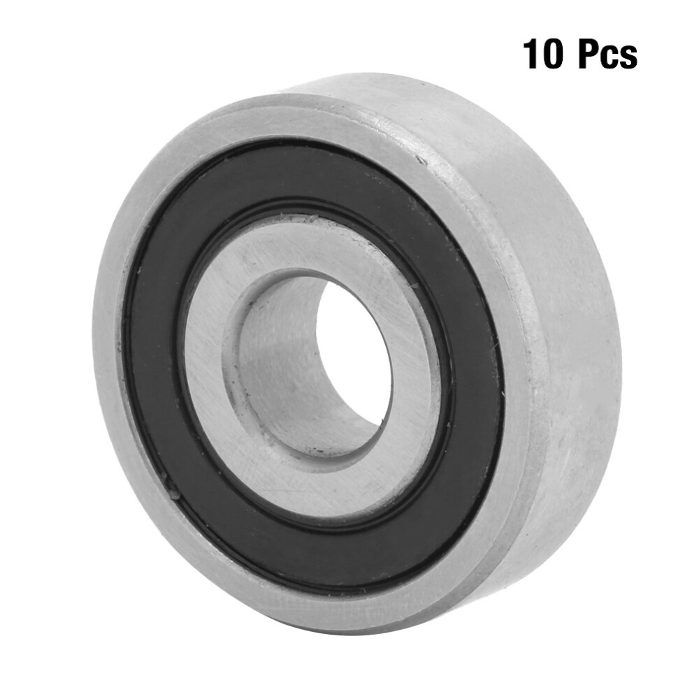 10Pcs 6200RS Bearing Steel Deep Groove Ball