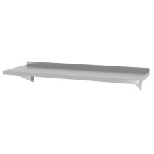Étagère murale fixée sur consoles en acier inoxydable soudées, 140 x 30 cm - Hendi 816516