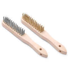 Brosse de nettoyage pour barbecue, poils en acier et laiton, lot de 2, longueur 290 mm - Hendi 525555