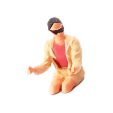 (Glasses Women Yellow) Miniature 1/64 Scale Painted Figure Driver Scene Decor Children Toy S